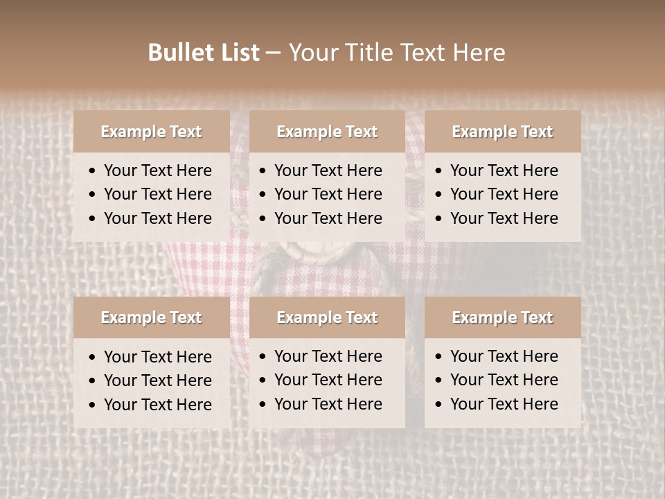 Textile Decoration Brown PowerPoint Template