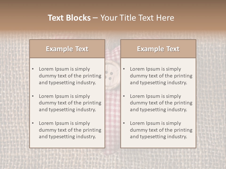 Textile Decoration Brown PowerPoint Template