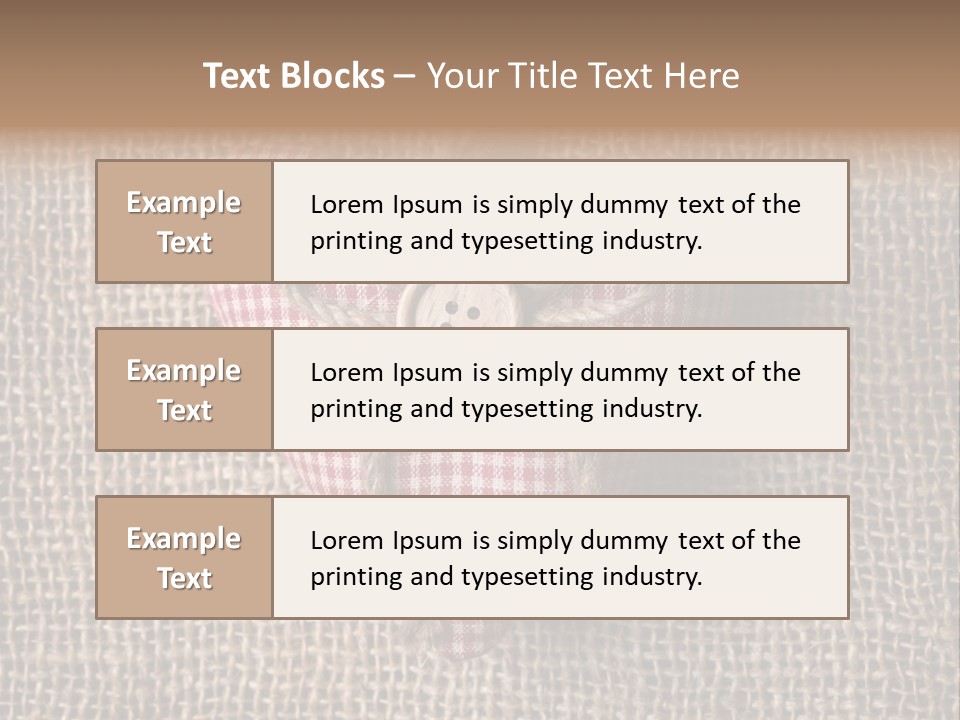 Textile Decoration Brown PowerPoint Template