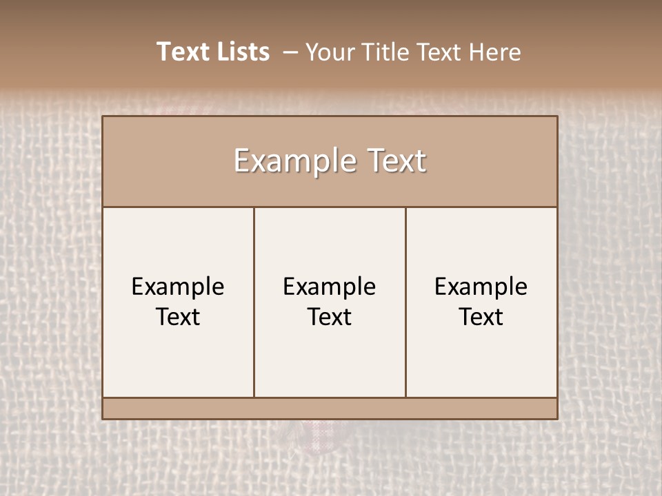 Textile Decoration Brown PowerPoint Template