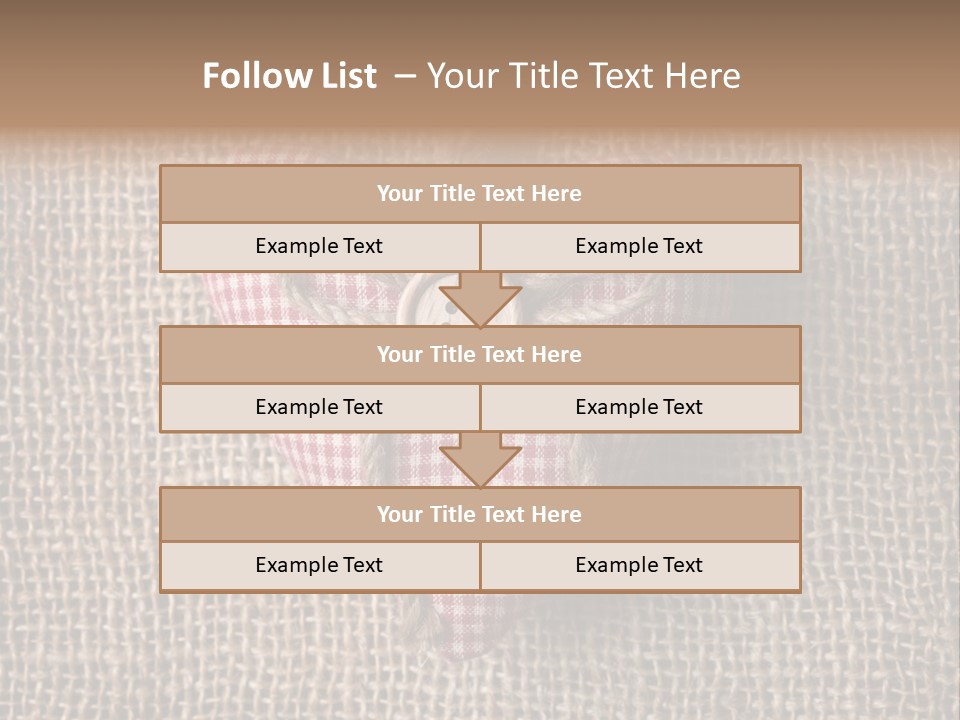 Textile Decoration Brown PowerPoint Template