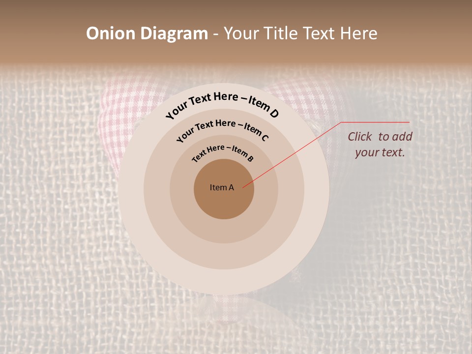 Textile Decoration Brown PowerPoint Template