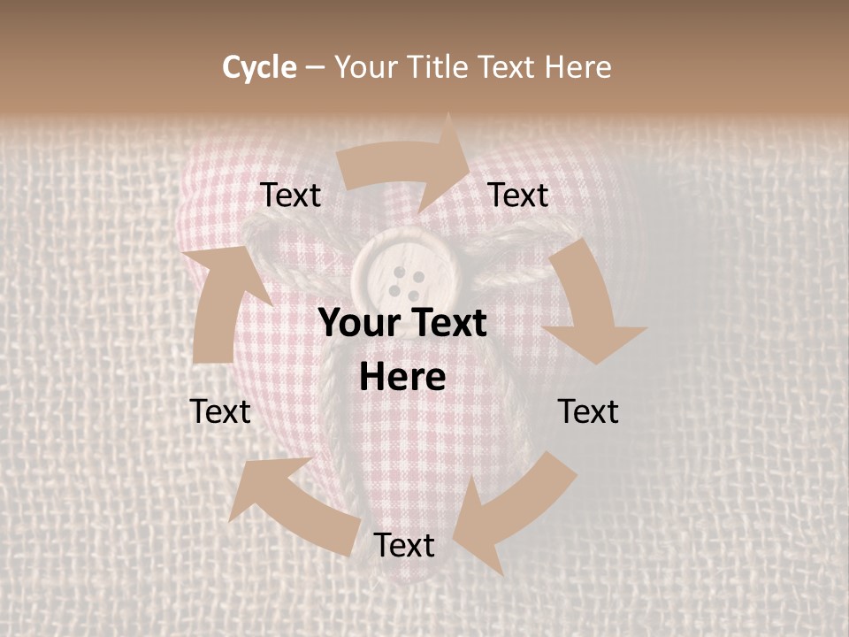 Textile Decoration Brown PowerPoint Template
