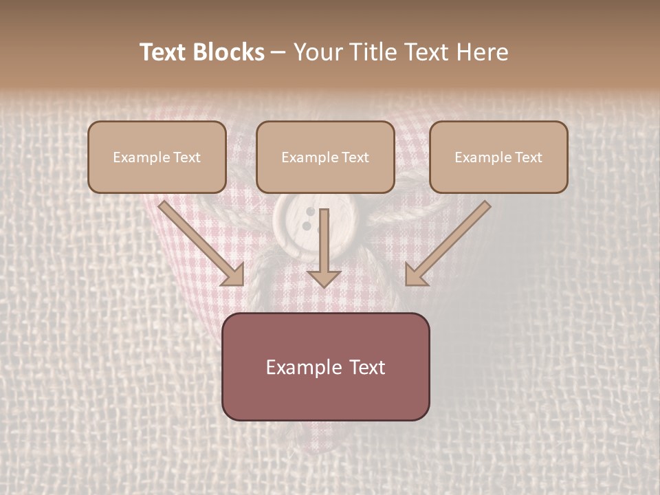 Textile Decoration Brown PowerPoint Template