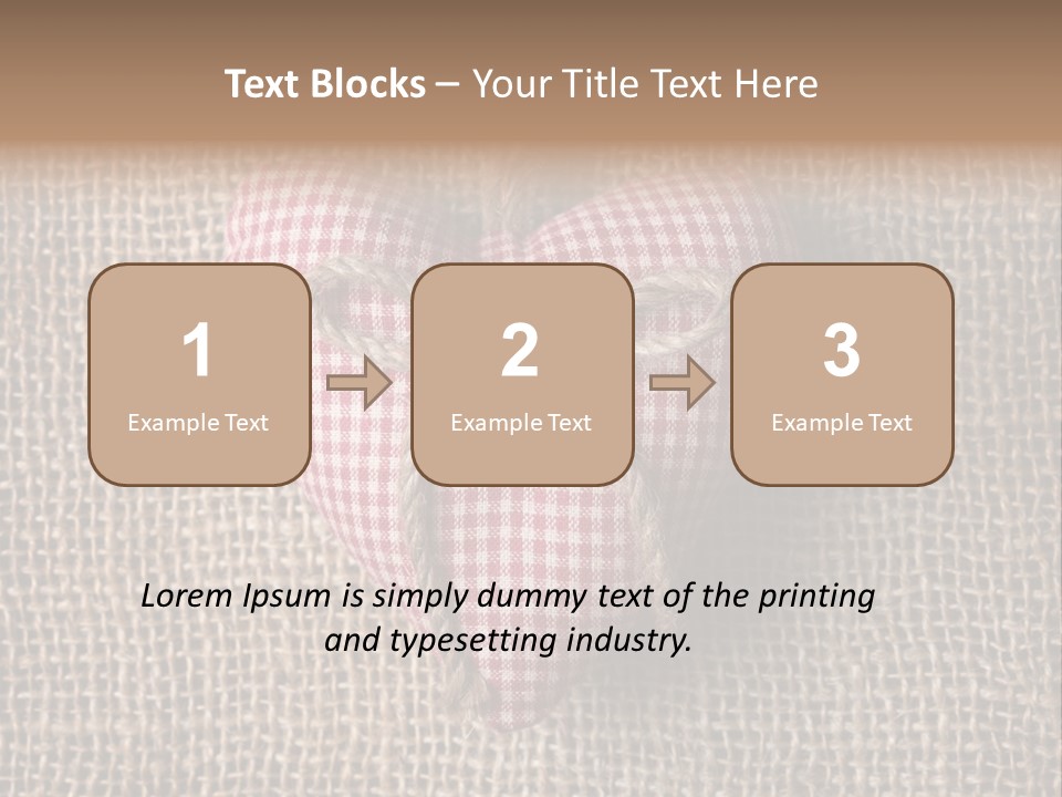 Textile Decoration Brown PowerPoint Template