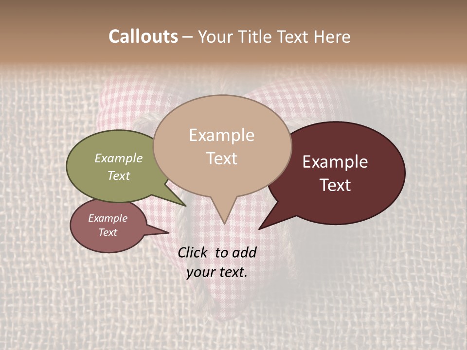 Textile Decoration Brown PowerPoint Template