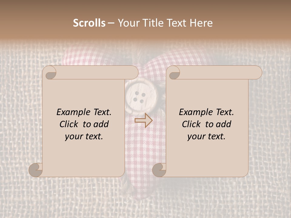 Textile Decoration Brown PowerPoint Template