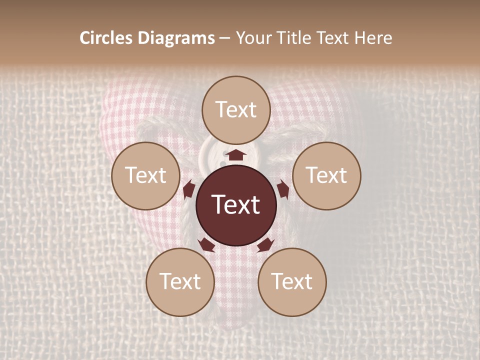 Textile Decoration Brown PowerPoint Template