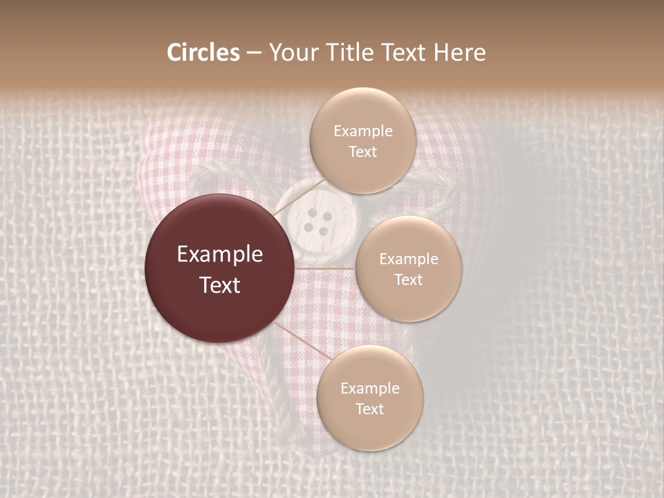 Textile Decoration Brown PowerPoint Template