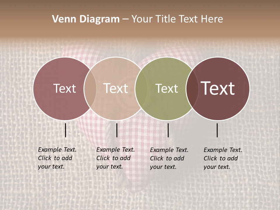 Textile Decoration Brown PowerPoint Template