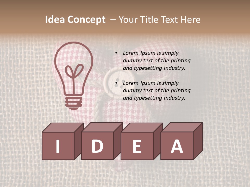 Textile Decoration Brown PowerPoint Template