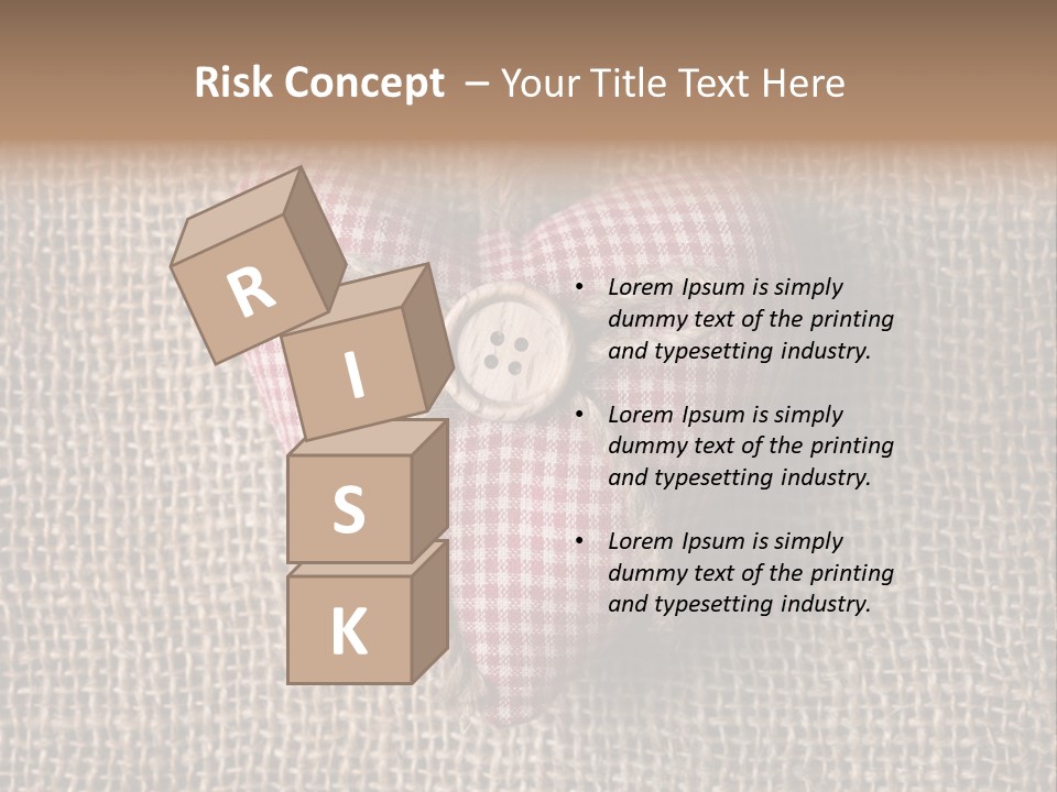 Textile Decoration Brown PowerPoint Template