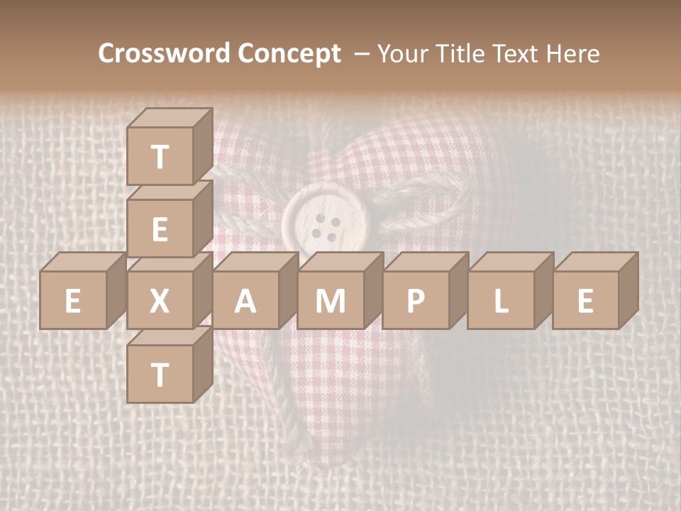 Textile Decoration Brown PowerPoint Template