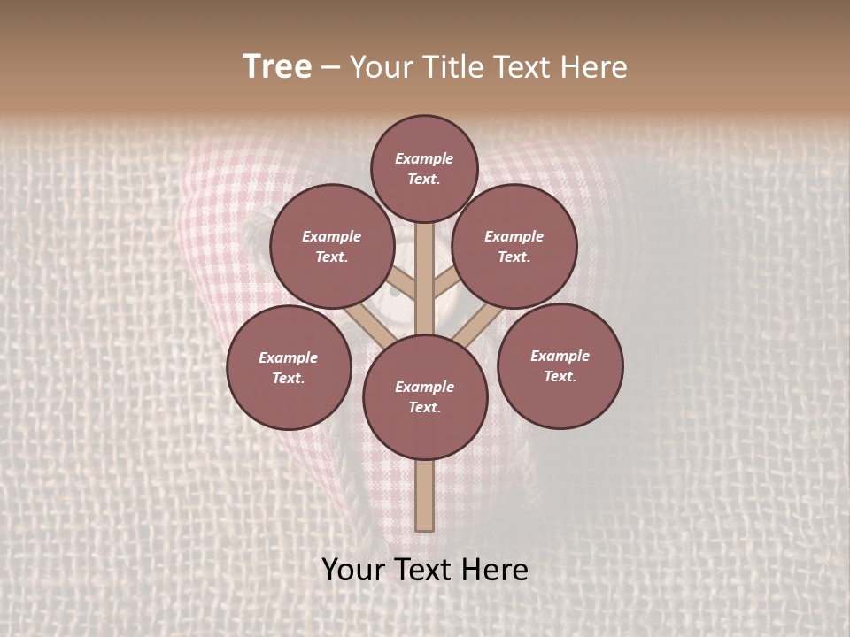 Textile Decoration Brown PowerPoint Template