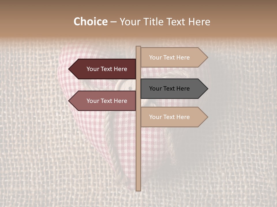 Textile Decoration Brown PowerPoint Template