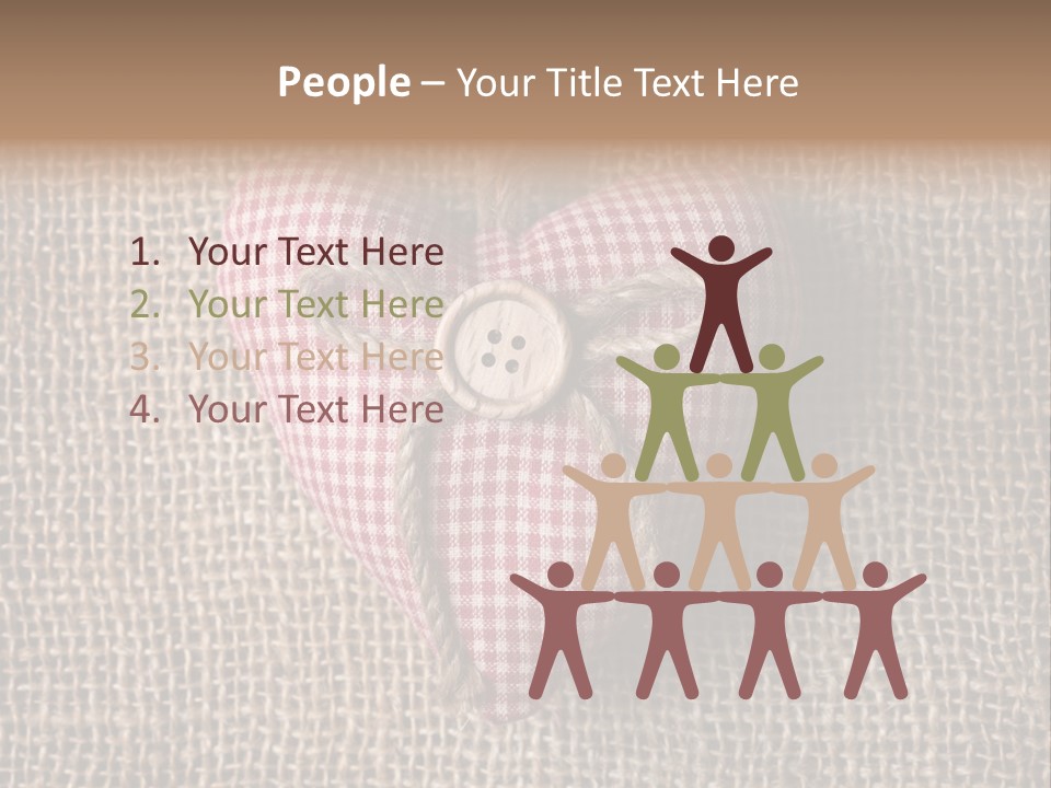 Textile Decoration Brown PowerPoint Template