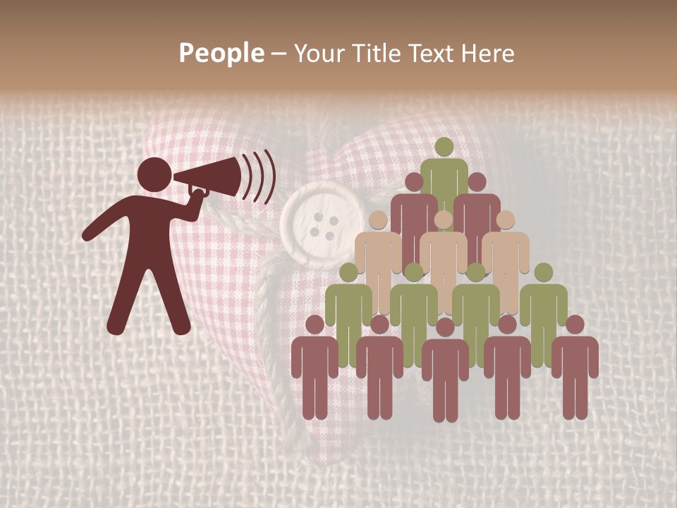 Textile Decoration Brown PowerPoint Template