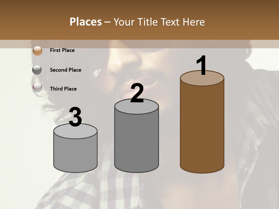 Standing Handsome Hair Style PowerPoint Template