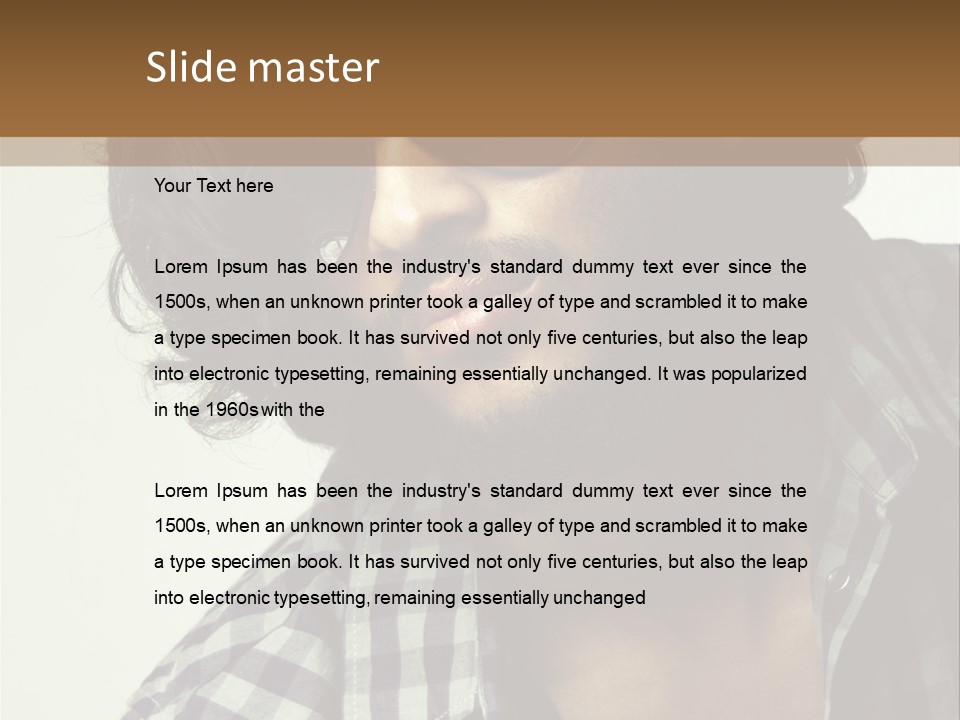 Standing Handsome Hair Style PowerPoint Template