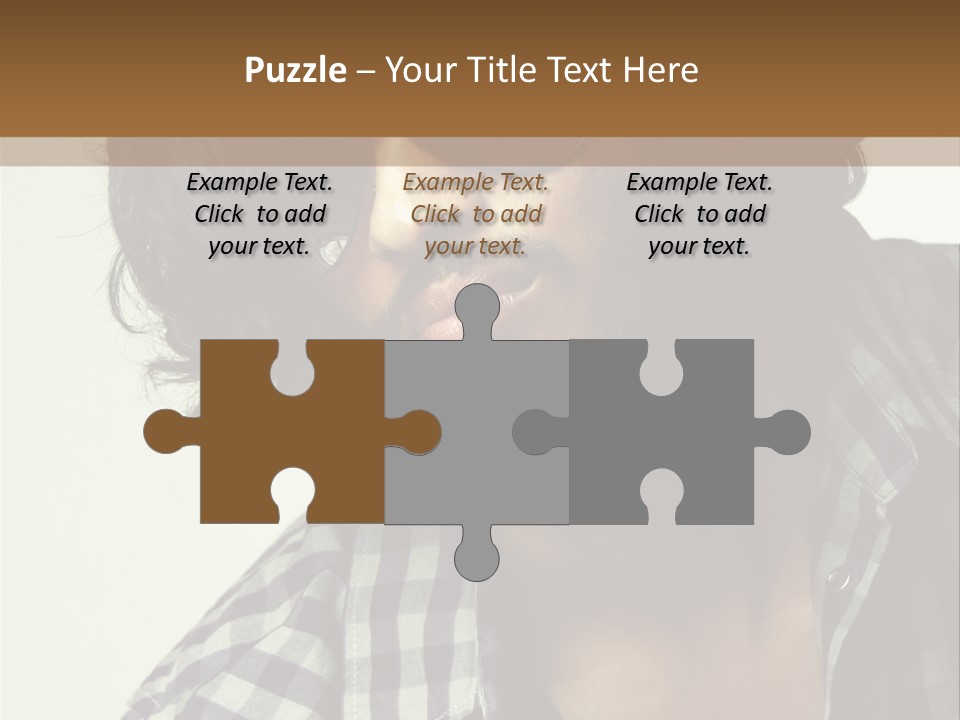 Standing Handsome Hair Style PowerPoint Template