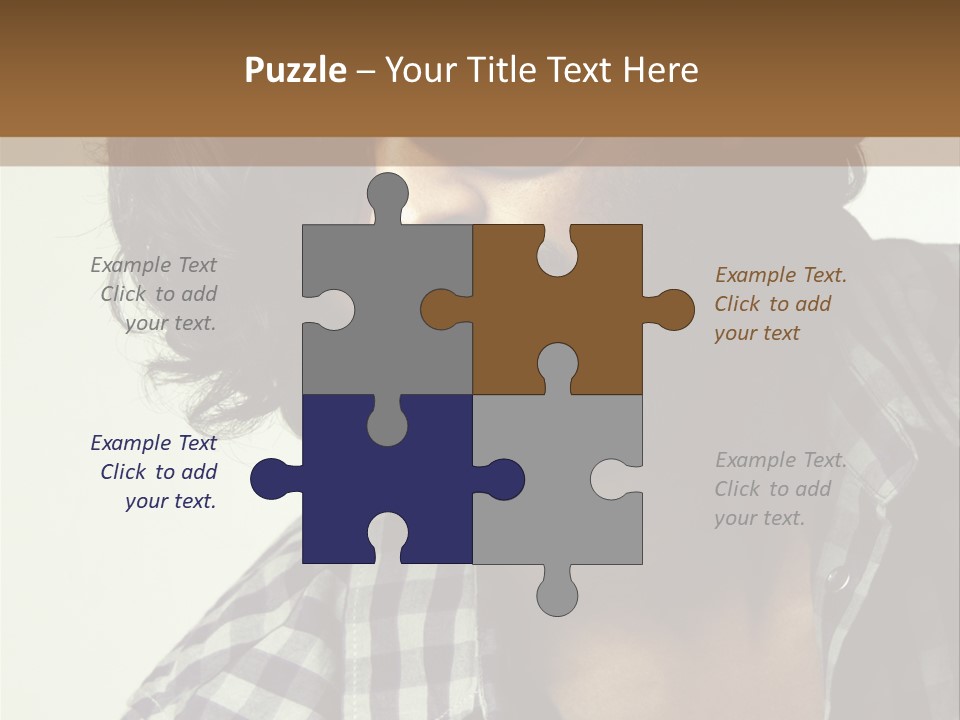 Standing Handsome Hair Style PowerPoint Template