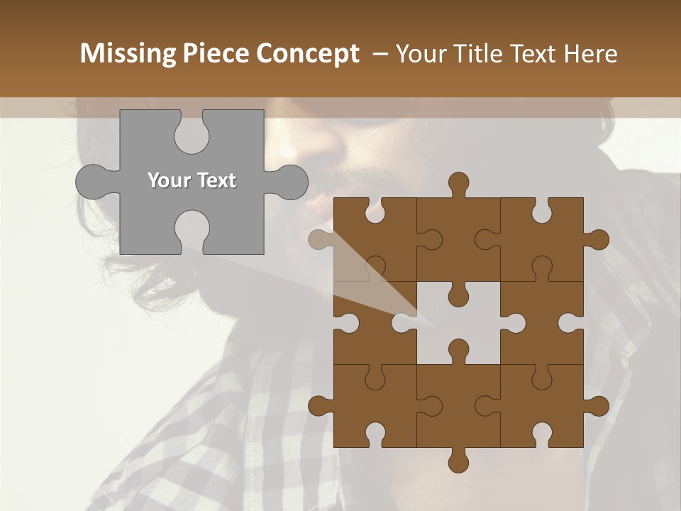 Standing Handsome Hair Style PowerPoint Template