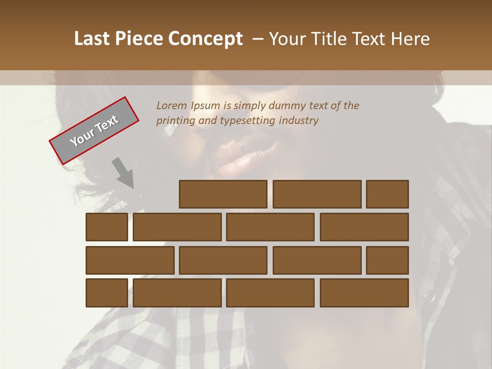 Standing Handsome Hair Style PowerPoint Template