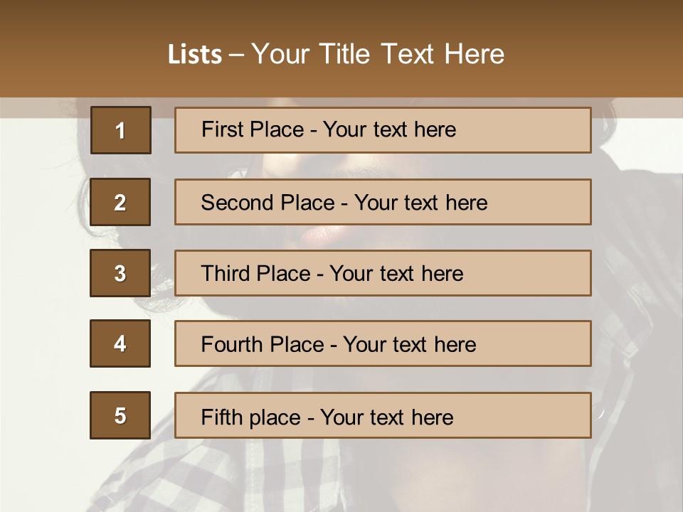 Standing Handsome Hair Style PowerPoint Template