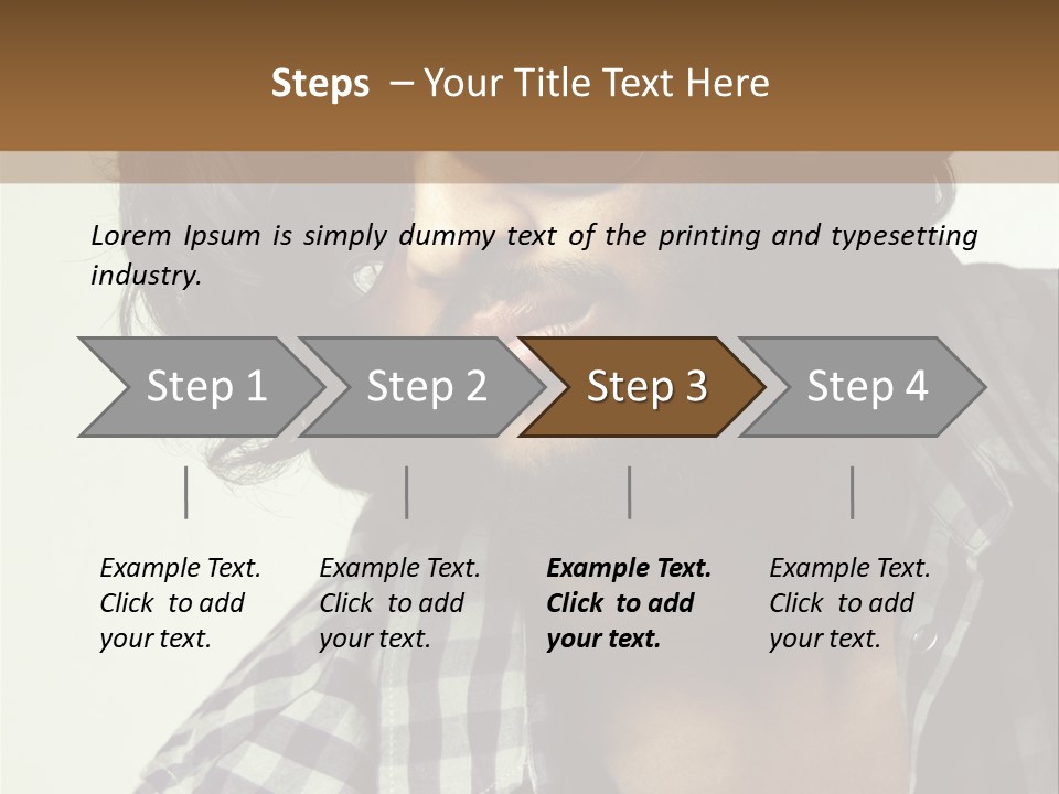 Standing Handsome Hair Style PowerPoint Template