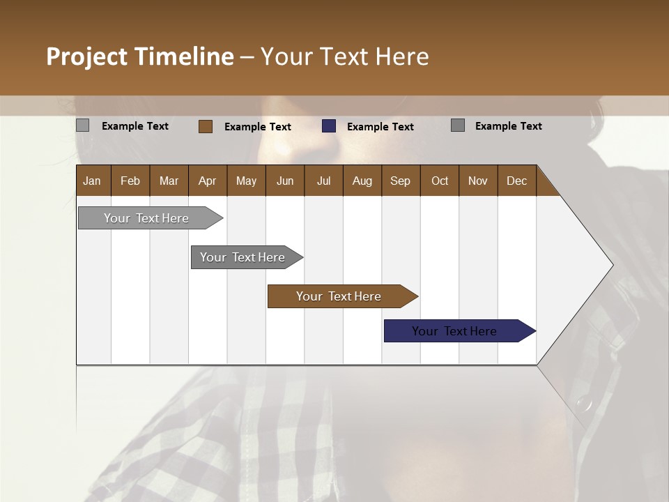 Standing Handsome Hair Style PowerPoint Template