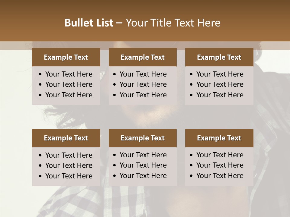 Standing Handsome Hair Style PowerPoint Template