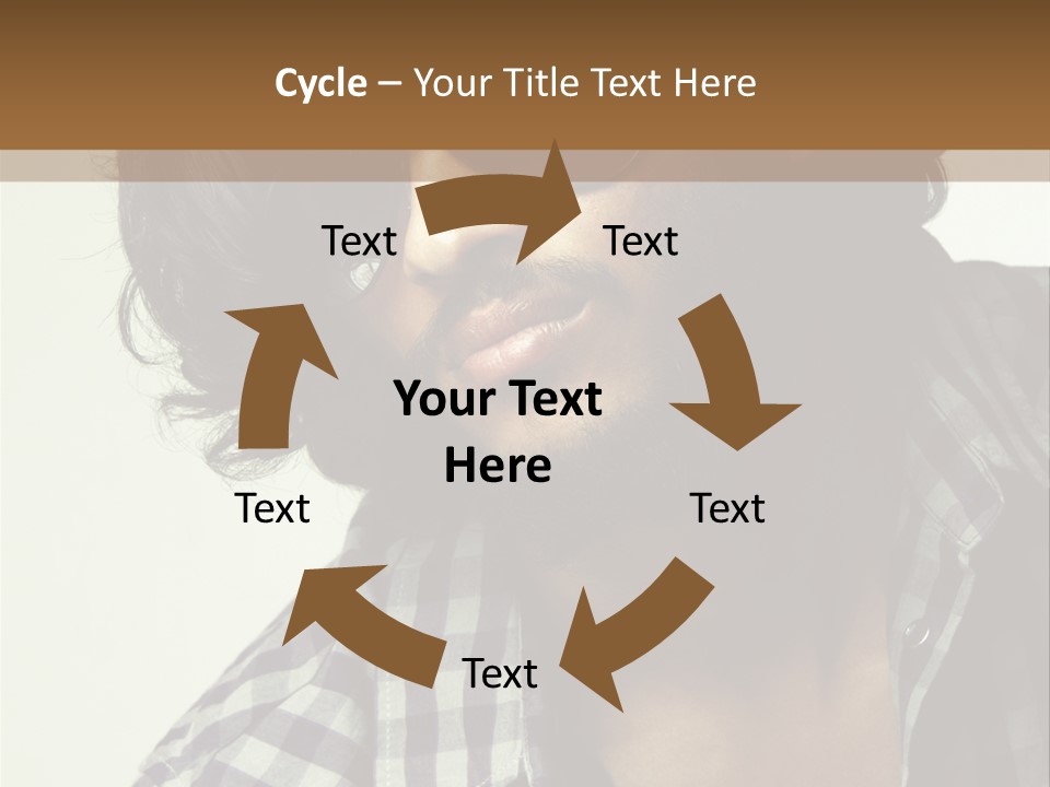 Standing Handsome Hair Style PowerPoint Template