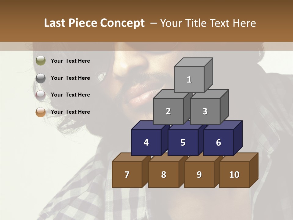 Standing Handsome Hair Style PowerPoint Template