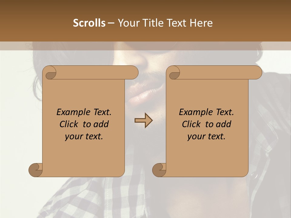 Standing Handsome Hair Style PowerPoint Template