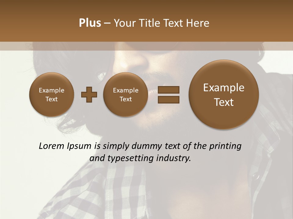 Standing Handsome Hair Style PowerPoint Template