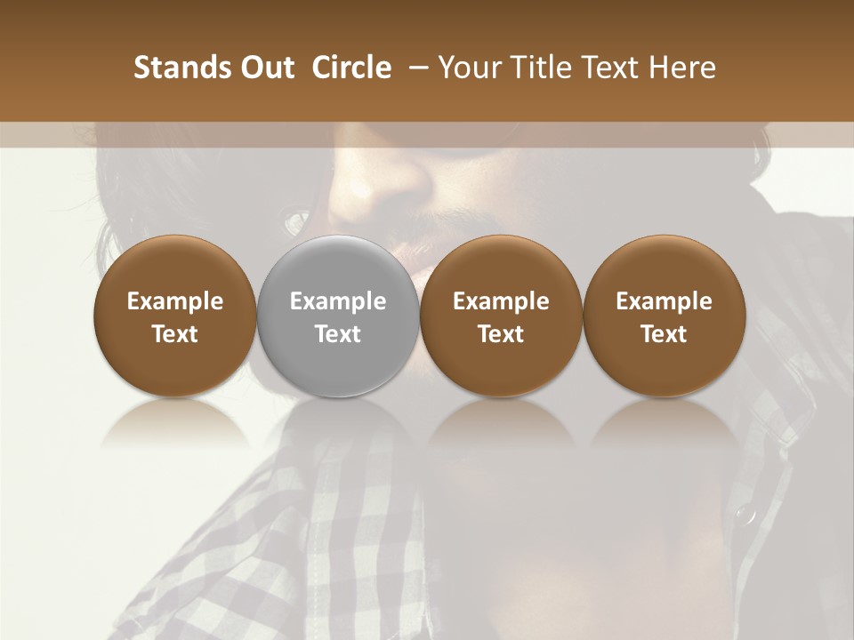 Standing Handsome Hair Style PowerPoint Template
