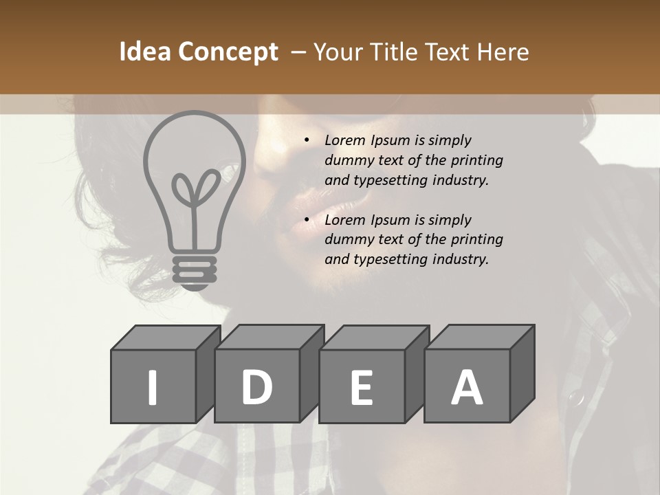 Standing Handsome Hair Style PowerPoint Template
