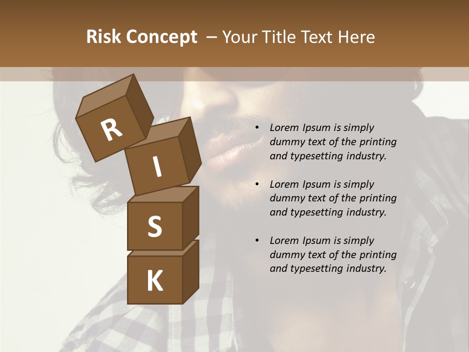 Standing Handsome Hair Style PowerPoint Template