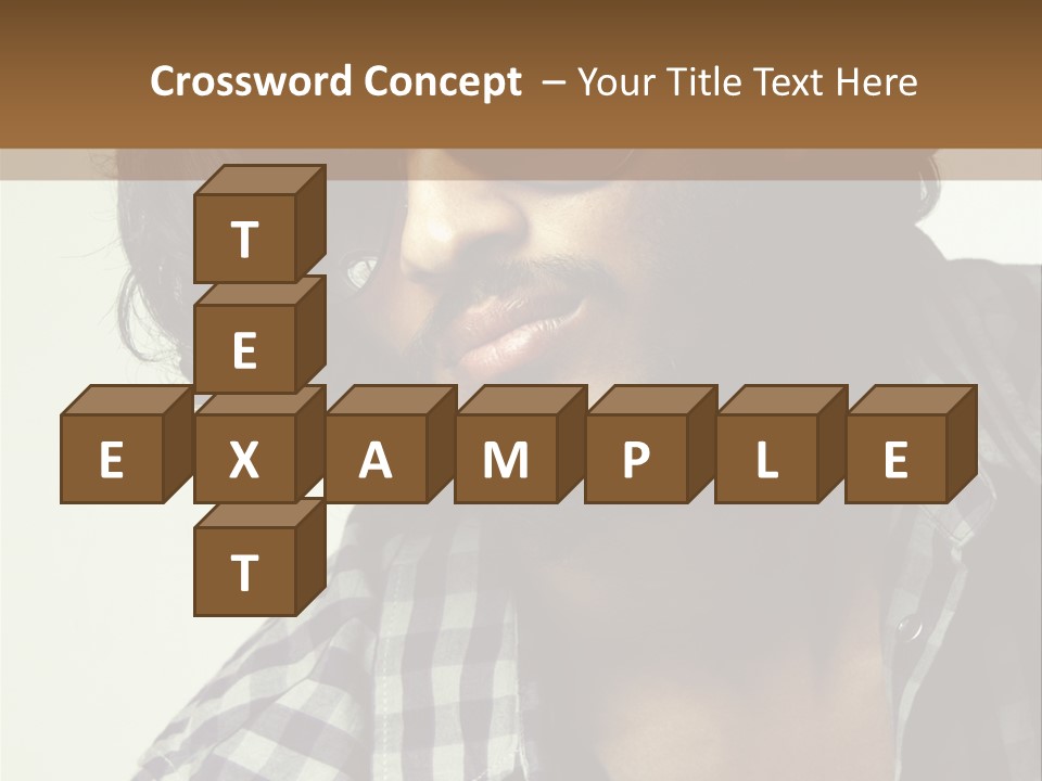 Standing Handsome Hair Style PowerPoint Template