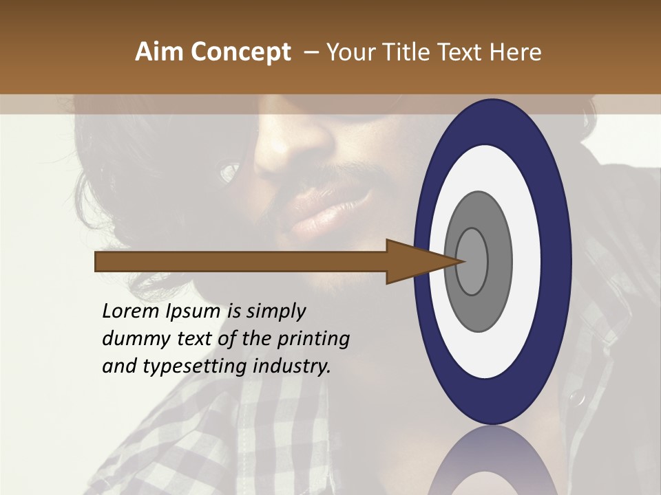 Standing Handsome Hair Style PowerPoint Template