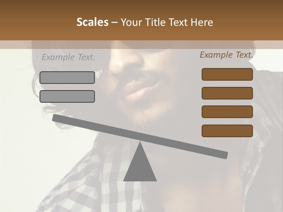 Standing Handsome Hair Style PowerPoint Template