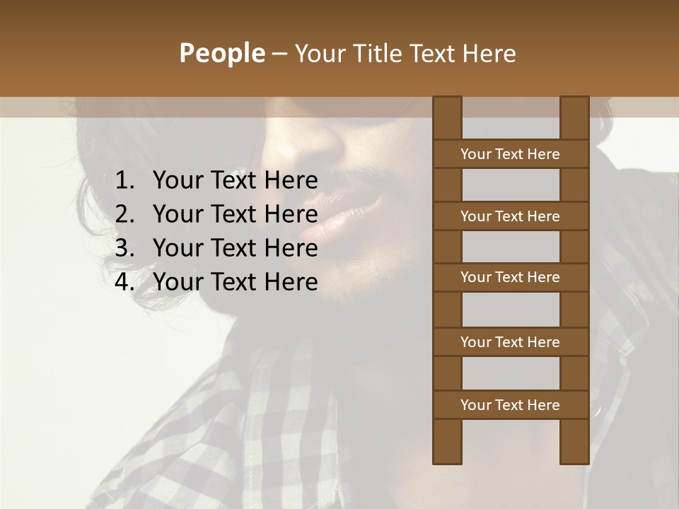 Standing Handsome Hair Style PowerPoint Template