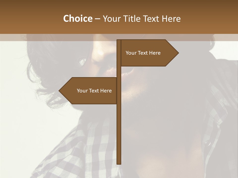 Standing Handsome Hair Style PowerPoint Template