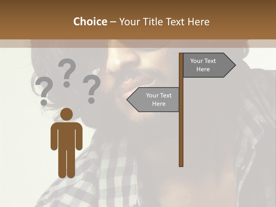 Standing Handsome Hair Style PowerPoint Template