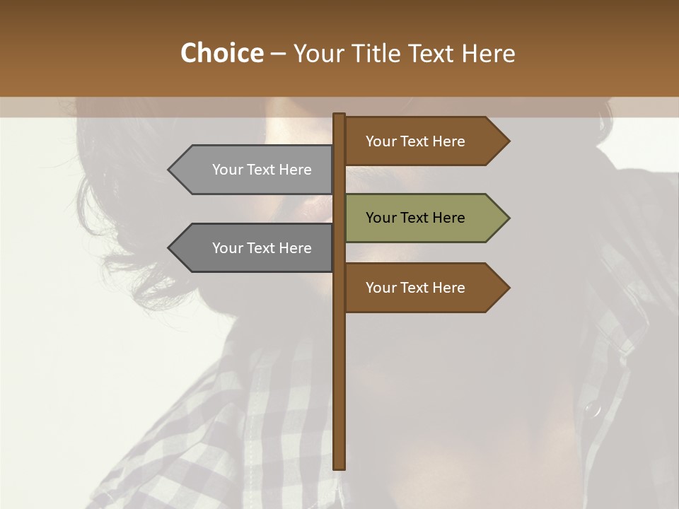 Standing Handsome Hair Style PowerPoint Template