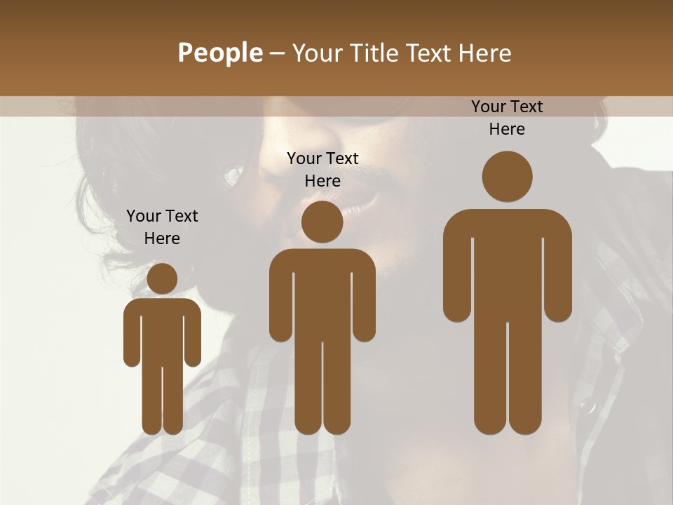 Standing Handsome Hair Style PowerPoint Template