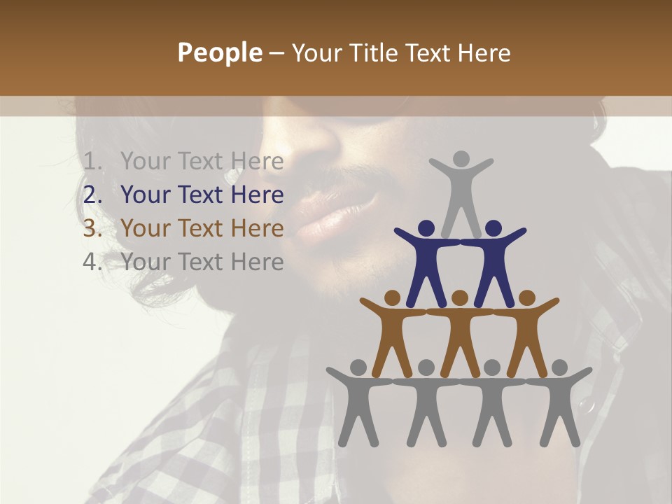 Standing Handsome Hair Style PowerPoint Template