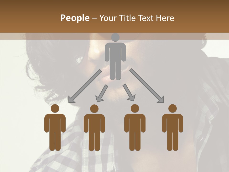 Standing Handsome Hair Style PowerPoint Template