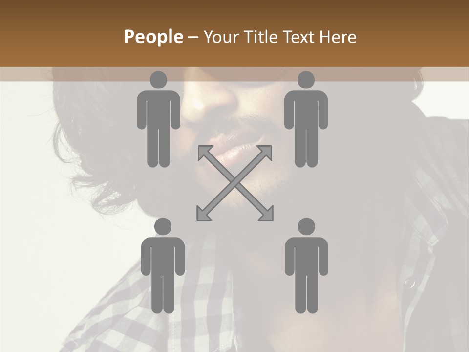 Standing Handsome Hair Style PowerPoint Template