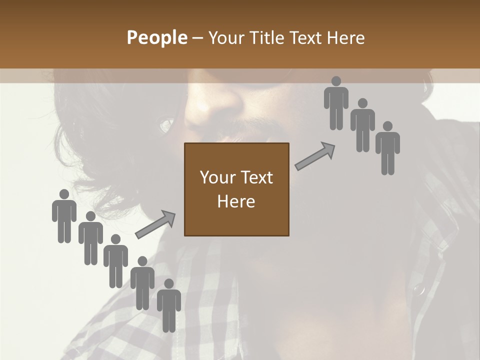 Standing Handsome Hair Style PowerPoint Template